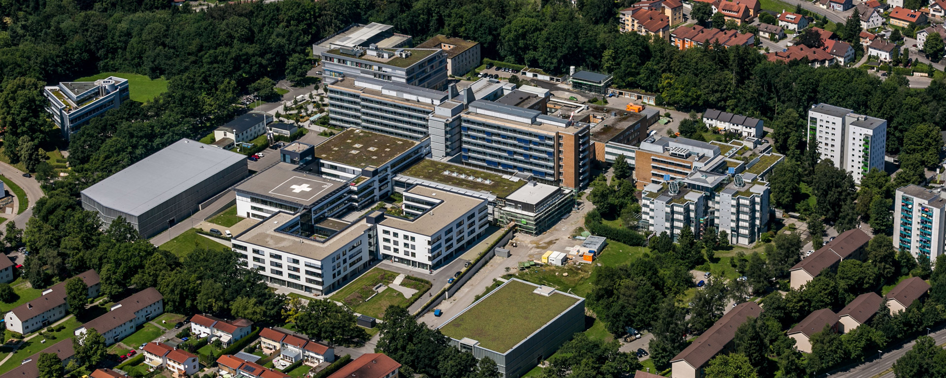 Luftaufnahme des Klinikum Kempten des Klinikverbund Allgäu
