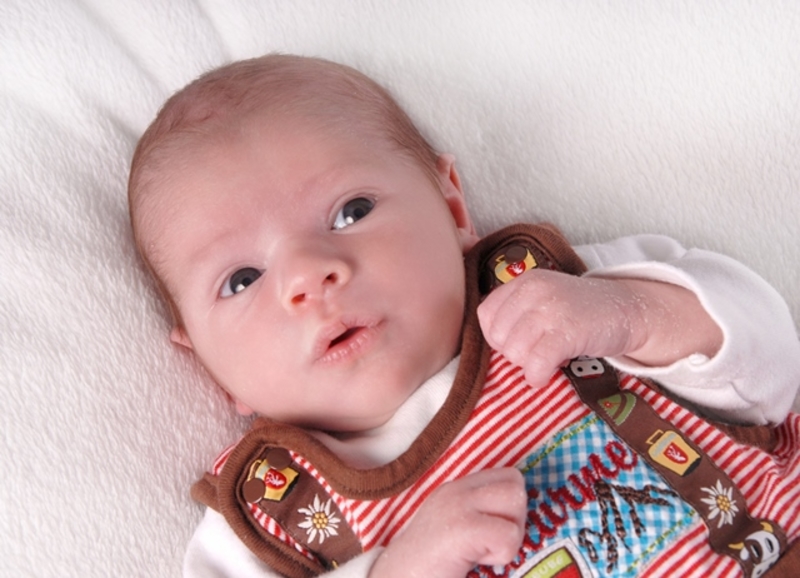 Babyportrait Julian in der Klinik Mindelheim