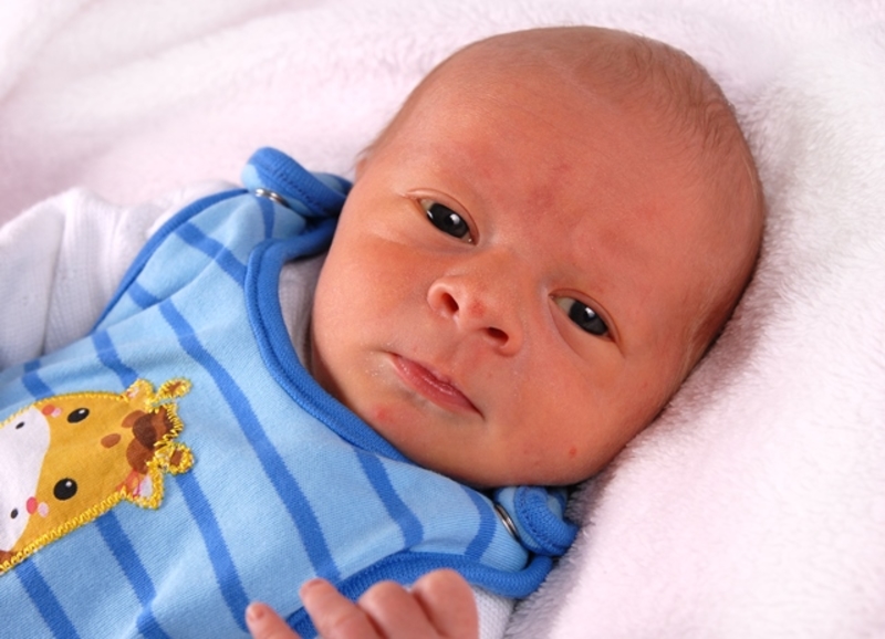 Babyportrait Lukas in der Klinik Mindelheim