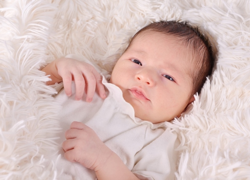 Babyportrait Antonie in der Klinik Mindelheim