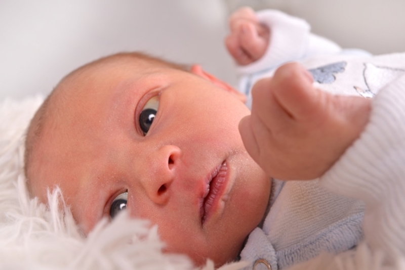 Babyportrait Xaver in der Klinik Mindelheim